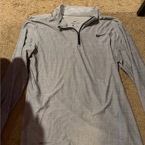 Nike Light Gray Dri-FIT quarter zip Pullover